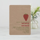 Bauernmarkt Thema Hochzeit Einladung | Erdbeere (Stehend Vorderseite)