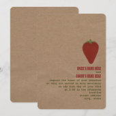 Bauernmarkt Thema Hochzeit Einladung | Erdbeere (Vorne/Hinten)