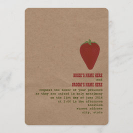 Bauernmarkt Thema Hochzeit Einladung | Erdbeere