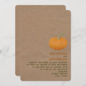 Bauernmarkt Thema Hochzeit Einladung | Kürbis (Vorne/Hinten)