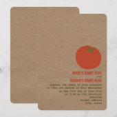 Bauernmarkt Thema Hochzeit Einladung | Tomaten (Vorne/Hinten)