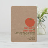 Bauernmarkt Thema Hochzeit Einladung | Tomaten (Stehend Vorderseite)