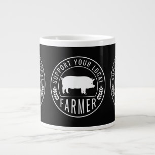 Bauernmarkt Unterstützen Sie Ihren lokalen Schwein Jumbo-Tasse