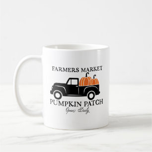 Bauernmarkt-Vintage-LKW mit Kürbissen Kaffeetasse