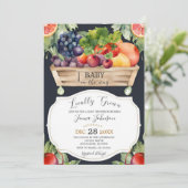 Bauernmarkt - Vor Ort gebaute Babydusche Einladung (Stehend Vorderseite)