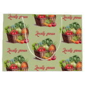 Bauernmarkt Vor Ort gezüchtete Babydusche Große Geschenktüte (Rückseite)