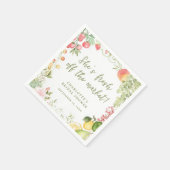 Bauernmarkt-Wasserfarben-Junggesellinnenabschied Serviette (Ecke)