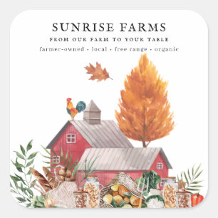 Bauernmarkt   Zuchtbetrieb zu Tafelweide Quadratischer Aufkleber