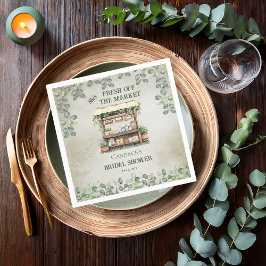 Bauernmarktplatz Begrüßungsstand Brautparty Serviette