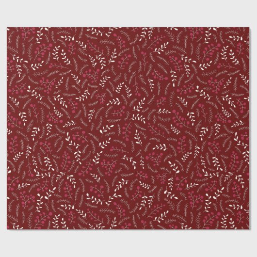 Bauernmaroon Wein rustikale Laubbaumstruktur Geschenkpapier (Flach)