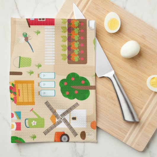 Bauernmuster Geschirrtuch (Viertel Falte)