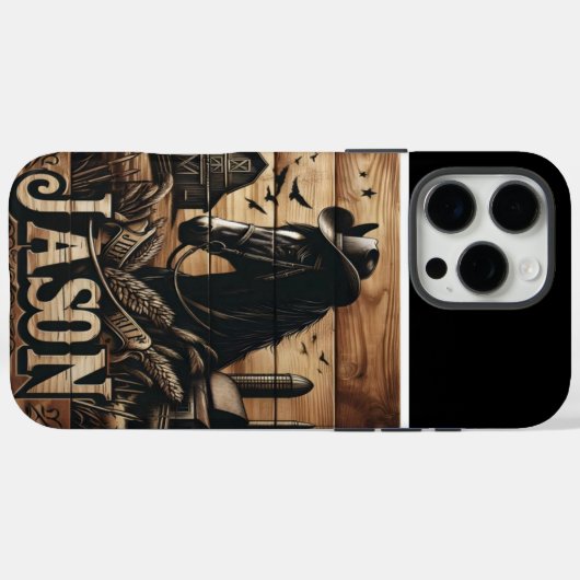 Bauernpferd mit Cowboyhut Case-Mate iPhone Hülle (Rückseite (Horizontal))