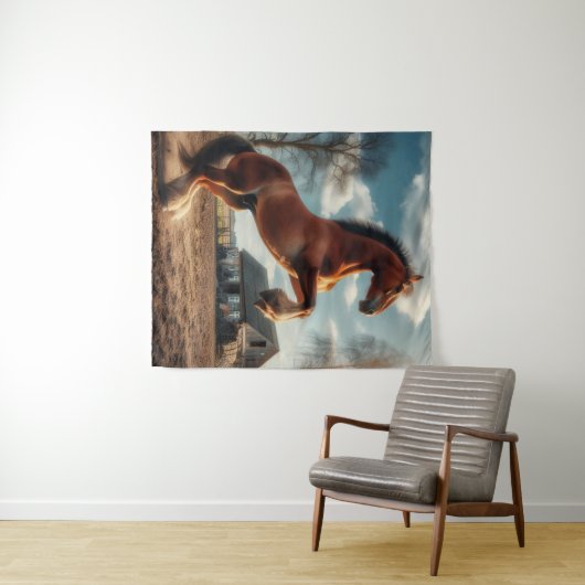 Bauernpferd Wandteppich (Beispiel (Horizontal))