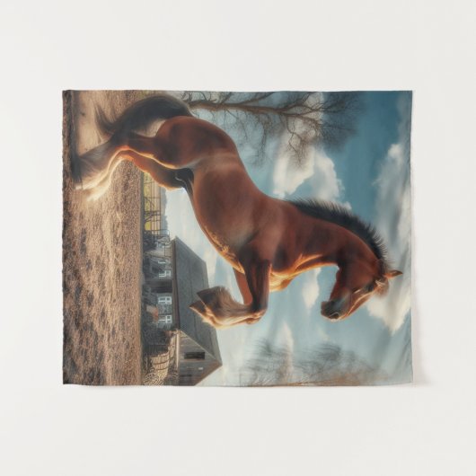 Bauernpferd Wandteppich (Vorderseite (Horizontal))