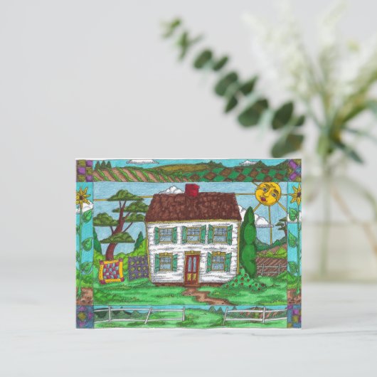 Bauernquilts Postkarten (Stehend Vorderseite)