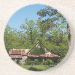 Bauernreihe - Historische Zuhause in GA Sandstein Untersetzer