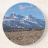 Bauernreihe - Teton-Gebirge in Wyoming Getränkeuntersetzer (Vorne)