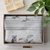 Bauernroster-Gewittertes Stallholz 2 Decoupage Seidenpapier (Geschenk)