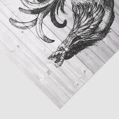 Bauernroster-Gewittertes Stallholz 2 Decoupage Seidenpapier (Ausschnitt)