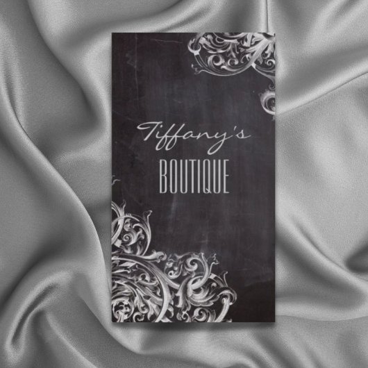 Bauernschalkpappe - französisches Land mit Monogra Visitenkarte