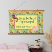 Bauernschild aus Holz mit Wandtapeten Wandteppich Mit Holzrahmen (Schlafzimmer)