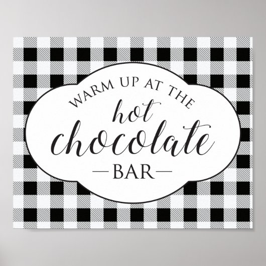 Bauernschild mit heißer Schokolade Poster (Vorne)