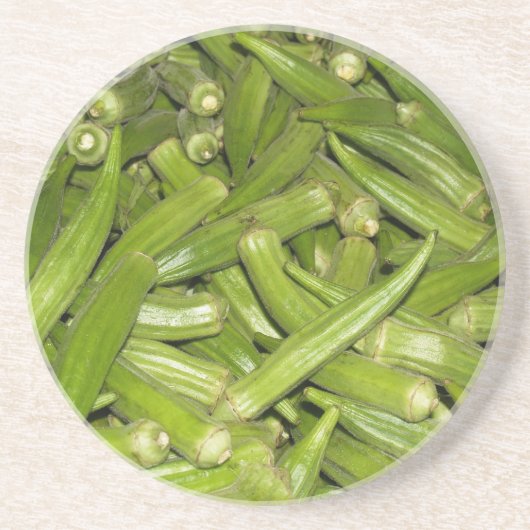 Bauernserien - Fresh Green Okra - Untersetzer (Vorne)
