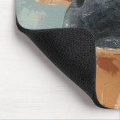 Bauernspass - Kuh mit Blume Crown Mousepad (Ecke)