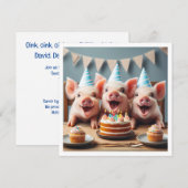 Bauernspass Schwung Geburtstagseinladungen, Pettin Einladung (Vorne/Hinten)