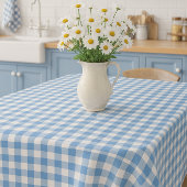 Bauernstil Blau und Weiß Gingham Tischdecke