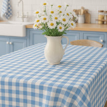 Bauernstil Blau und Weiß Gingham