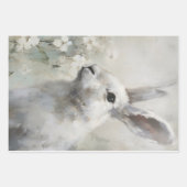 Bauernstil Bunny Rabbit Art Decoupage Geschenkpapier Set (Vorderseite)