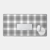 Bauernstil Grau-Weiß-Karierte Monogramm Schreibtischunterlage (Tastatur & Maus)