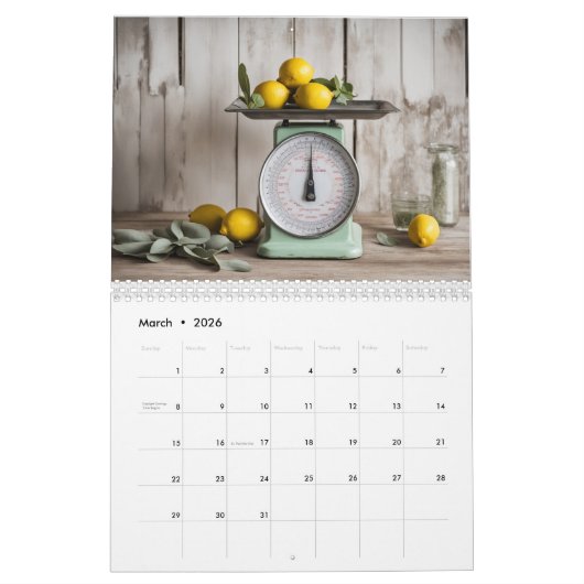 Bauernstil Kalender (Mär 2026)