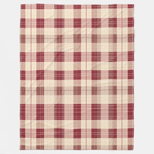 Bauernstil rustikal rot kariert gemütlich fleecedecke (Vorderseite)