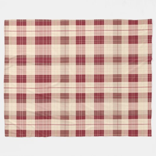 Bauernstil rustikal rot kariert gemütlich fleecedecke (Vorderseite (Horizontal))