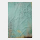 Bauernstil Rustikale antike Aquamarine Imitat Geschirrtuch (Vertikal)