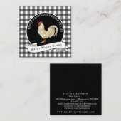 Bauernstil Rustikale Landroster Quadratische Visitenkarte (Vorne/Hinten)