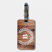 Bauernstil Stallholzplanks & Laurels Gepäckanhänger (Rückseite vertikal)