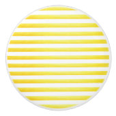 Bauernstil-ZitroneGelb Streifen Keramik Knoblauch Keramikknauf (Vorderseite)