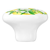 Bauernstil-Zitronen auf einer Weinkeller-Keramik Keramikknauf (Seitenansicht)