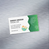 Bauernsymbol | Grüne Erde Magnetische Visitenkarte (Beispiel)