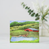 "Bauernteich" - Postkarte für Landstraßen (Stehend Vorderseite)