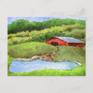 "Bauernteich" - Postkarte für Landstraßen