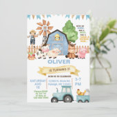 Bauerntiere JEDE ALTERSVERANSTALTUNG. Einladung (Stehend Vorderseite)