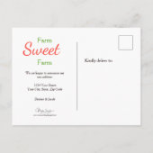 Bauerntracker Rotes Land Herbst wir bewegt haben Postkarte (Rückseite)