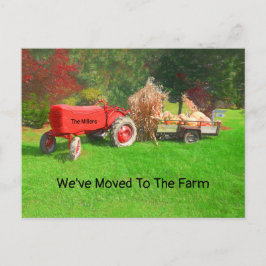 Bauerntracker Rotes Land Herbst wir bewegt haben Postkarte