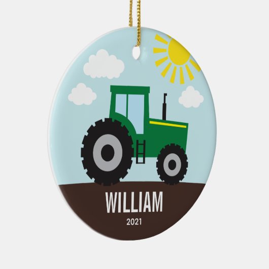 Bauerntraktor Kinder Keramik Ornament (Rechts)