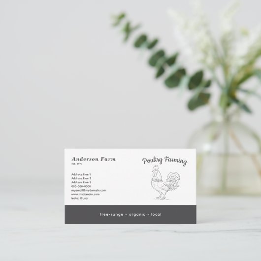 Bauernumlaufprogramm Visitenkarte (Stehend Vorderseite)