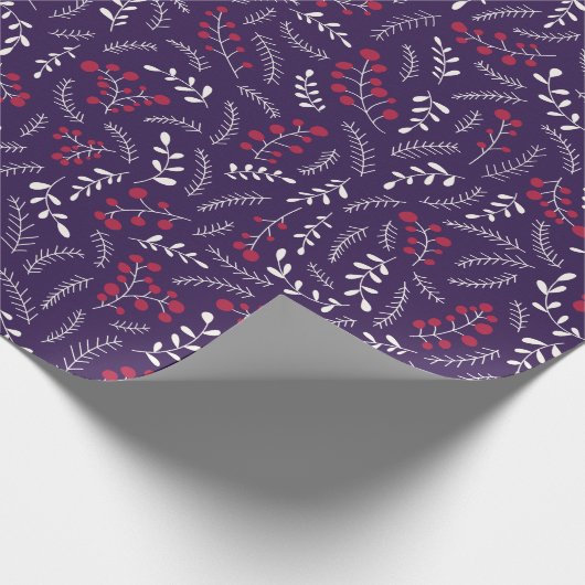 Bauernviolett, lila, rustikal, rustikal geschenkpapier (Ecke)